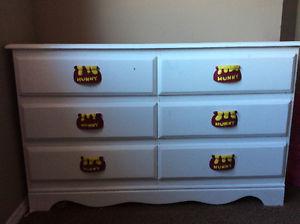 6 drawer white dresser