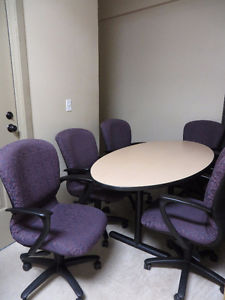 ~~~6 feet conference table with 6 chairs