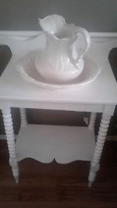 Antique Washbowl, Pitcher & Stand