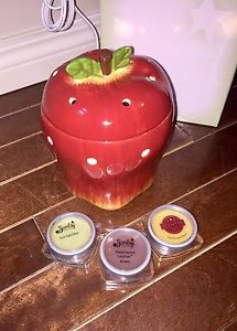 Apple Scentsy warmer with testers