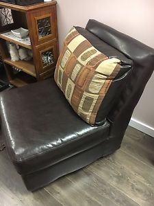 Armless leather chair $75 - super comfy