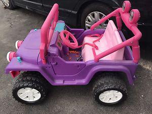 Barbie Power Wheels Jeep. Excellent condition. $250 OBO