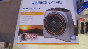 Bionaire Portable Room Heater Circulator W Heat Electric