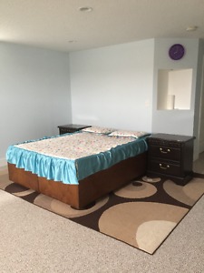 Box Bed with side tables and mattress, Sectional /Sofa bed