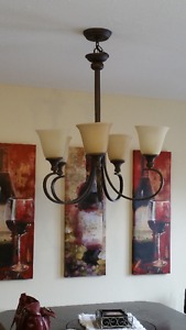 Chandelier and matching track light