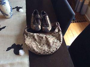 Coach purse and shoes. $50