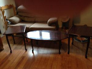 Coffee and end tables set