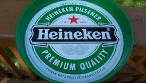 Collectible 14" Green Heineken Beer Serving Tray!