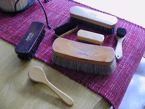 Collection of Vintage Wooden handled Brushes