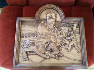 Dale earnhardt wood carving