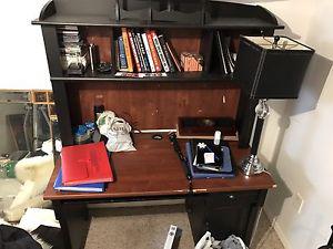 Dark wood desk $120