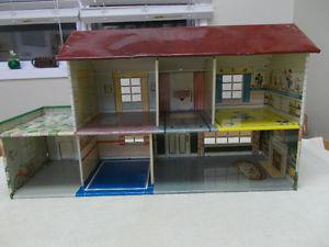 Early s Tin Lithographed Disney Doll House