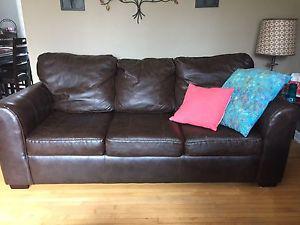 Faux Leather couch and love seat