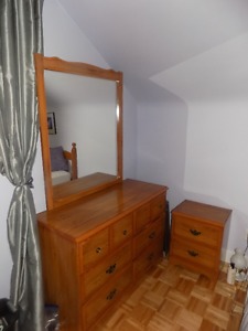 For sale - Wood bedroom set in great condition!