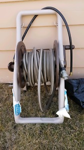Garden hose cart with wheels
