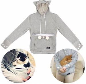 Mewgaroo Hoodie Cat Pet Pouch Sweater. Size Small