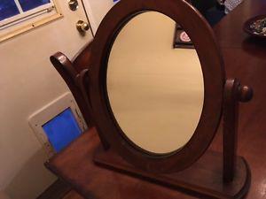 Nice old wooden mirror for dresser or bathroom