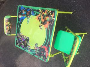 Ninja Turtle Toddler Table and 2 Chair set