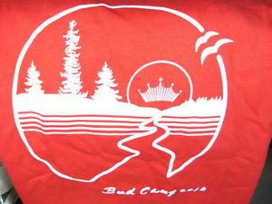 PROMO T-SHIRT BUD CAMP  - RED, MEN SIZE L, BRAND NEW!!