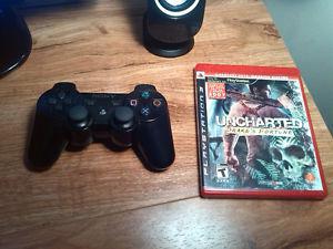 PS3 CONTROLLER AND UNCHARTED GAME