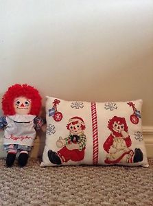 Raggedy ann doll and raggedy ann and Andy pillow