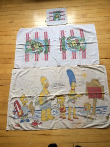 Retro Towels - The Simpsons & Ninja Turtles