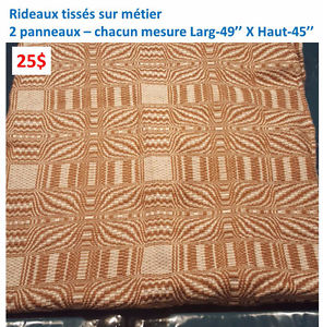 Rideaux et tapis tissés - Woven curtains and rugs