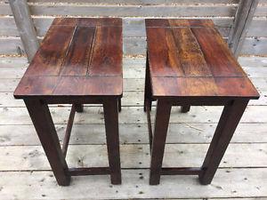 Solid wood side table set