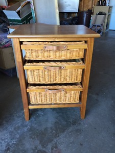 Table with Basket Drawers