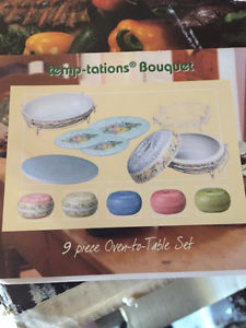 Temp-Tations Bouquet 9 piece oven-to-table set