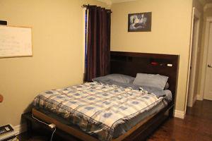 Twin Bed with Mattress, Dresser and Mirror