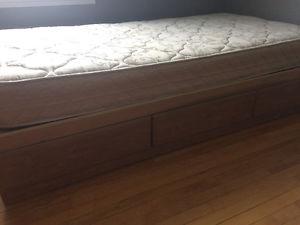 Twin captain bed