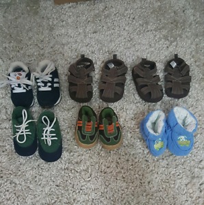 Variety of baby boy shoes 0 months to size 3
