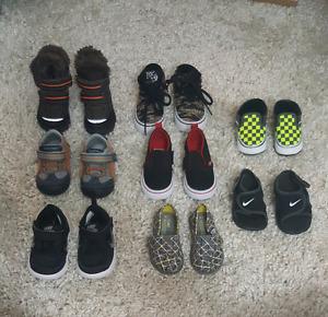Various boys toddler shoes size 4
