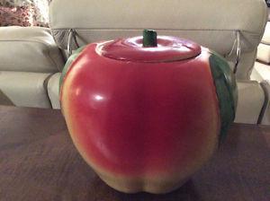 Vintage old Apple Cookie Jar