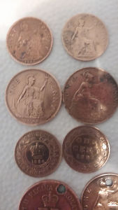 Vintage old pennys and halfpennys Georgie Britt HALF PENNY