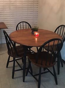 Wanted: 5 piece dining set- solid rock maple