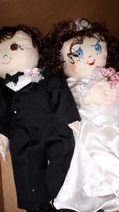 Wedding bride and groom dolls