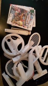 Wii, accesssories, fitboard +games $100