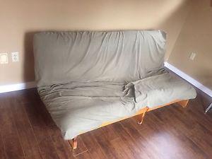 Wooden futon w/ mattress