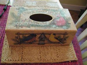 Wooden tissue box cover