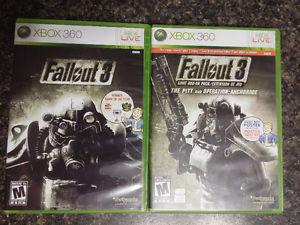 Xbox 360 Fallout 3 & The Pitt expansion, excellent condition