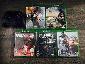 Xbox one games & controller