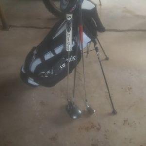 golf clubs left handed and new taylormade stand bag