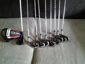 wilson staff D 100 irons with hybrid 19 degree,right hand
