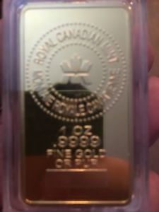 1 troy oz  gold royal canadian mint wafer