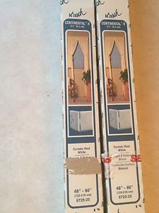 2 Boxes of New White Metal Curtain Rod Tops