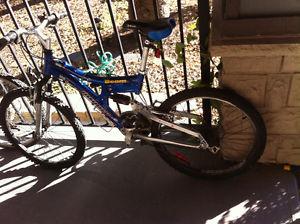 24" Frame - Blue - Front/Rear shocks - 21 Speed - Youth