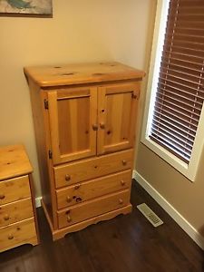 30.5" W, 17.5"D, 52.5" H Three Drawer Wardrobe