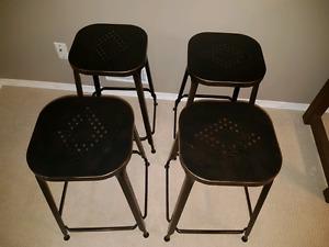 4 Weldon Brown Backless Counter Stools